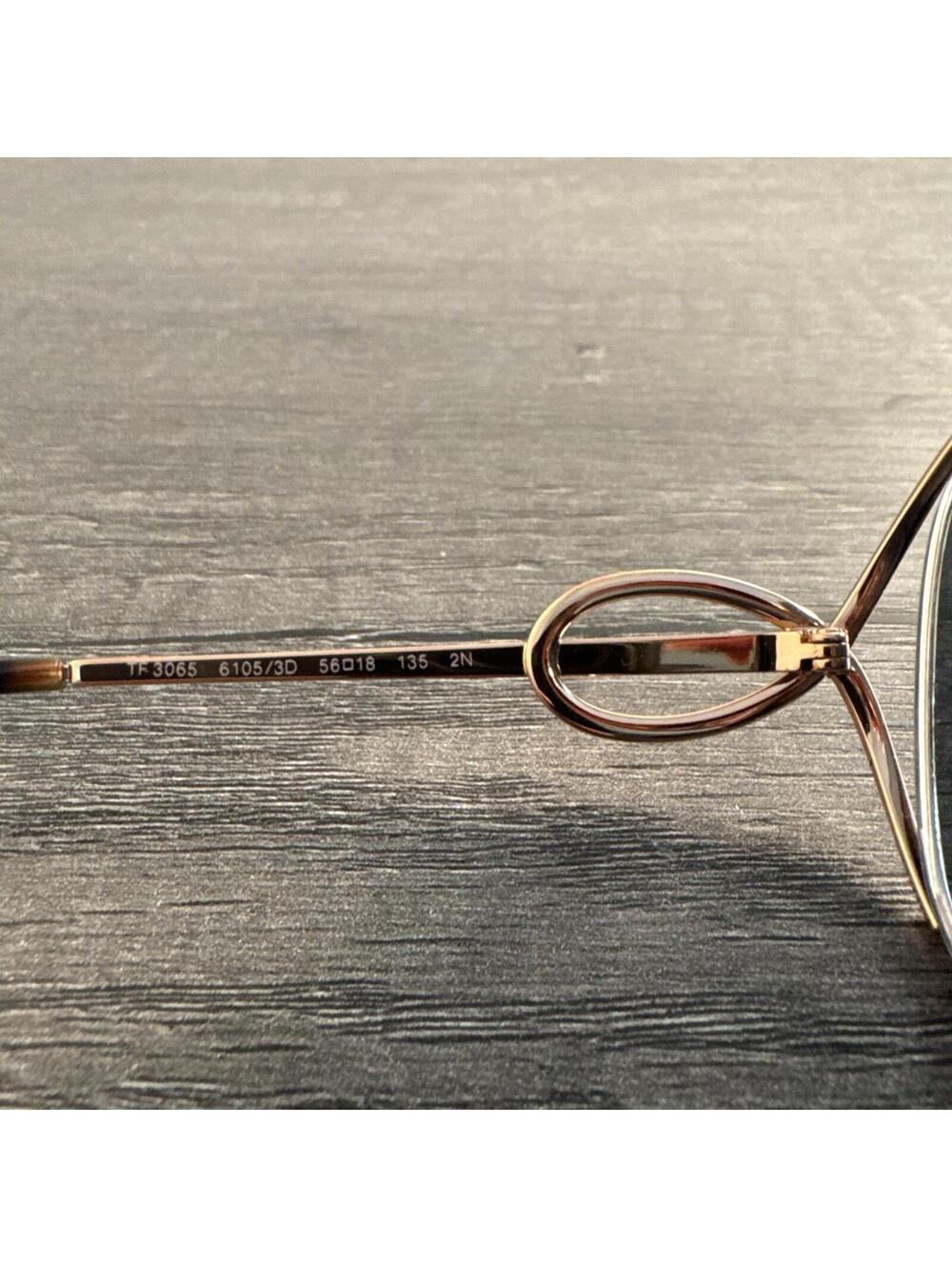 Tiffany And Co. Sunglasses TF 3065 6105/3D Tortoise Gold FRAMES ONLY 56-18-135 - Picture 4 of 6